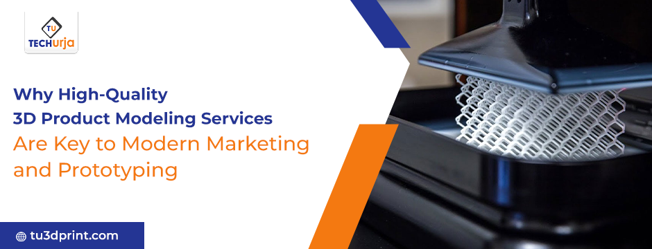 High-quality 3D Product Modeling Services demonstrating precision printing and digital design workflow at TechUrja.