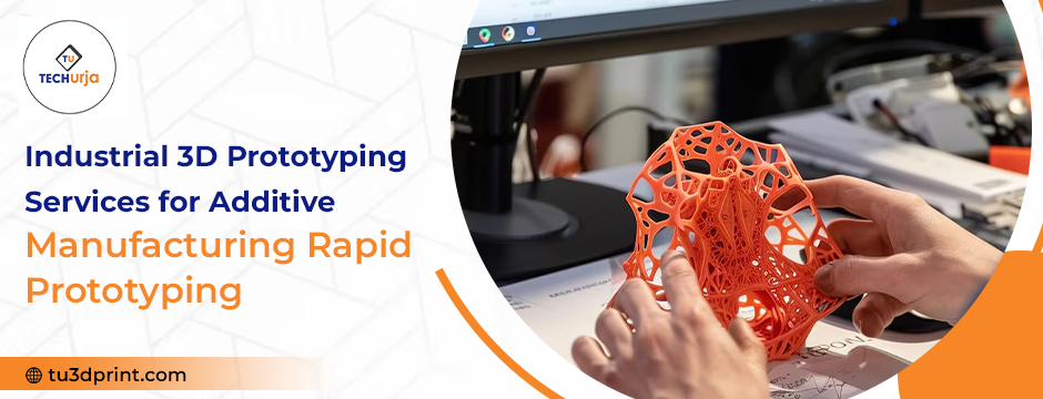 Industrial 3D prototyping services showcasing a complex 3D-printed prototype for additive manufacturing and rapid prototyping