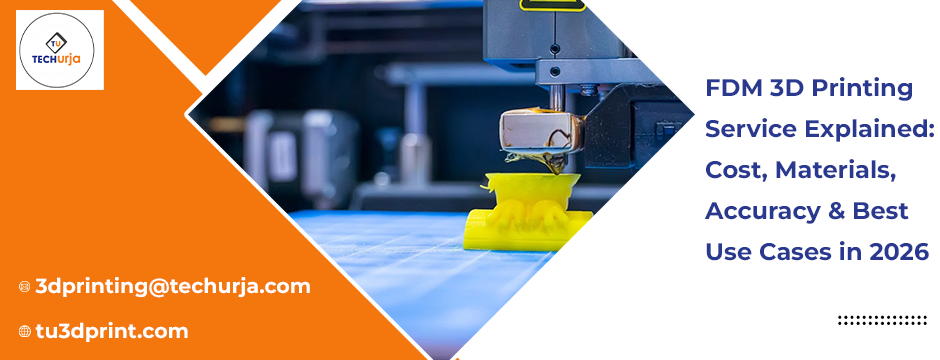 FDM 3D printing service in action producing a functional prototype using thermoplastic material